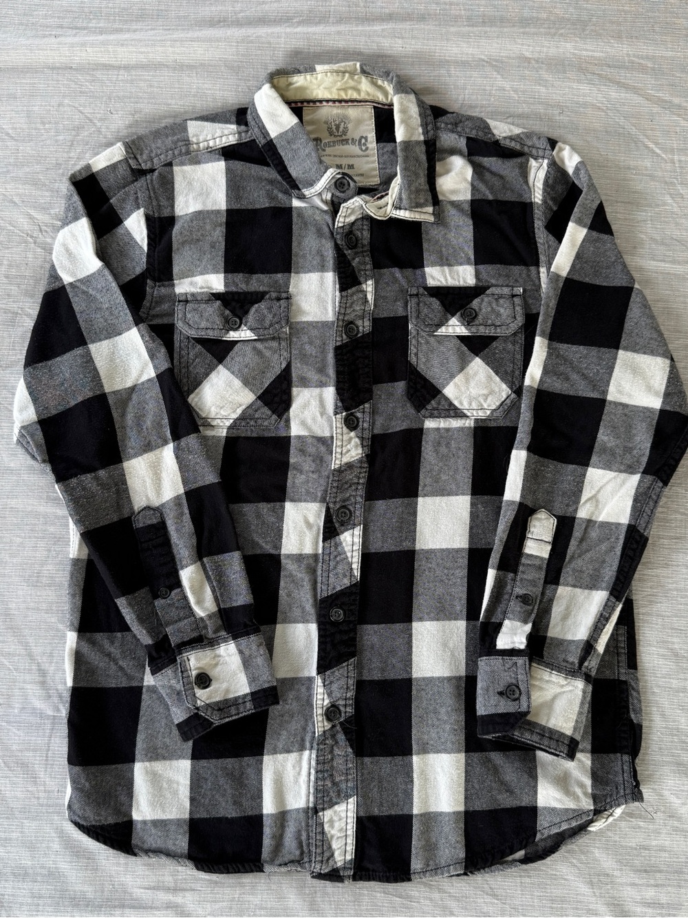 Black & White Check Button Down